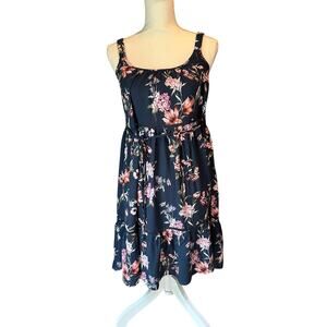 Xhiliration size small floral mini sundress Cutouts Cottage Boho Coastal